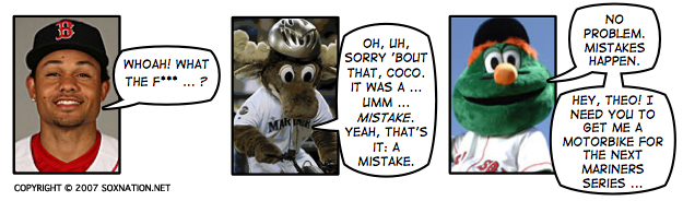 Moose throttles Coco