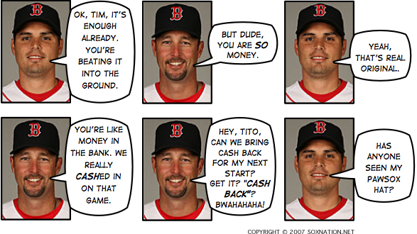 Wakefield spun a beauty for the Red Sox, and Kevin Cash did a great job of catching the knuckleball.