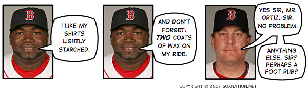 David “Big Papi” Ortiz pulls Curt Schilling’s fat out of the fire with a grand slam that put the Red Sox ahead.
