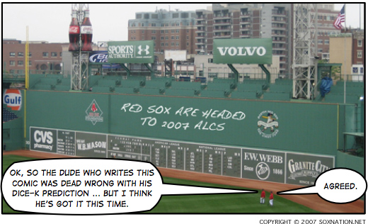 One more win and the Boston Red Sox are headed to the 2007 ALCS
