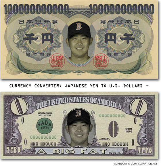 Daisuke ‘Dice-K’ Matsuzaka, Boston’s $103 million man, dropped Game 3 of the 2007 ALCS