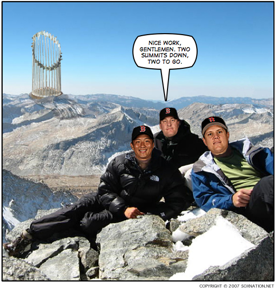 Curt Schilling, Hideki Okajima and Jonathan Papelbon smoked the Colorado Rockies