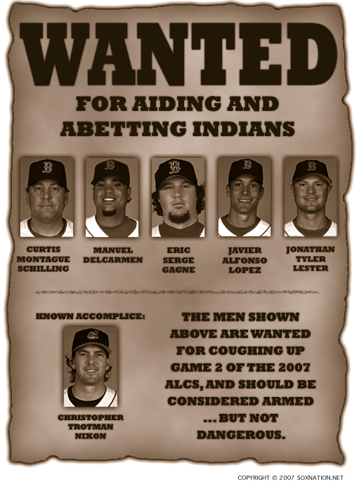 Curt Schilling, Eric Gagne, Javier Lopez and Jon Lester coughed up Game 2 of the 2007 ALCS.